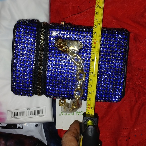 Blue Rhinestone Mini Bag - Picture 11 of 11